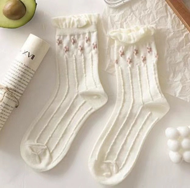 Dollette Floral Lace Socks D