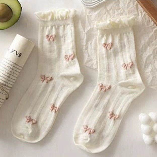 Dollette Floral Lace Socks B