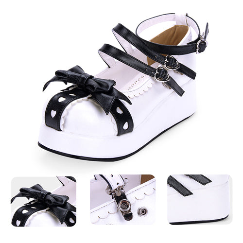 Round toe Lace Bowknot Sweet Lolita Shoes