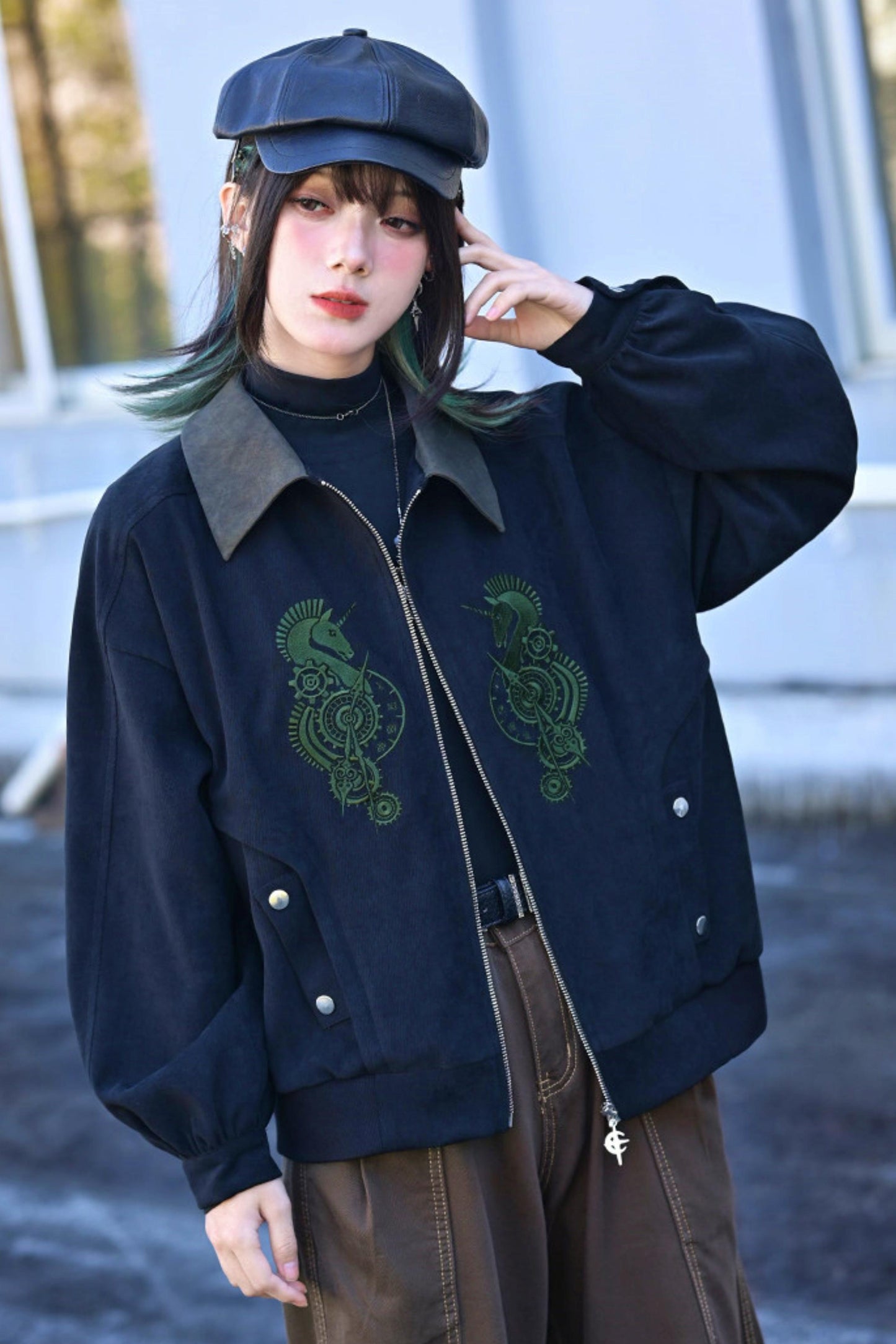Casual Edgy Chess Retro Jacket