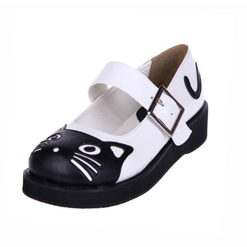Black Patent Leather Point Toe Platform Sweet Lolita Shoes