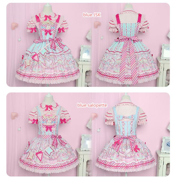 Candy Park Salopette Sweet Lolita Jumper Dress Set