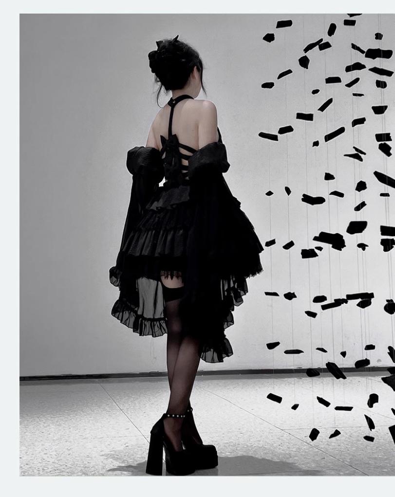 Gothic Lolita JSK Dress Snake Print Slimming Backless Dress
