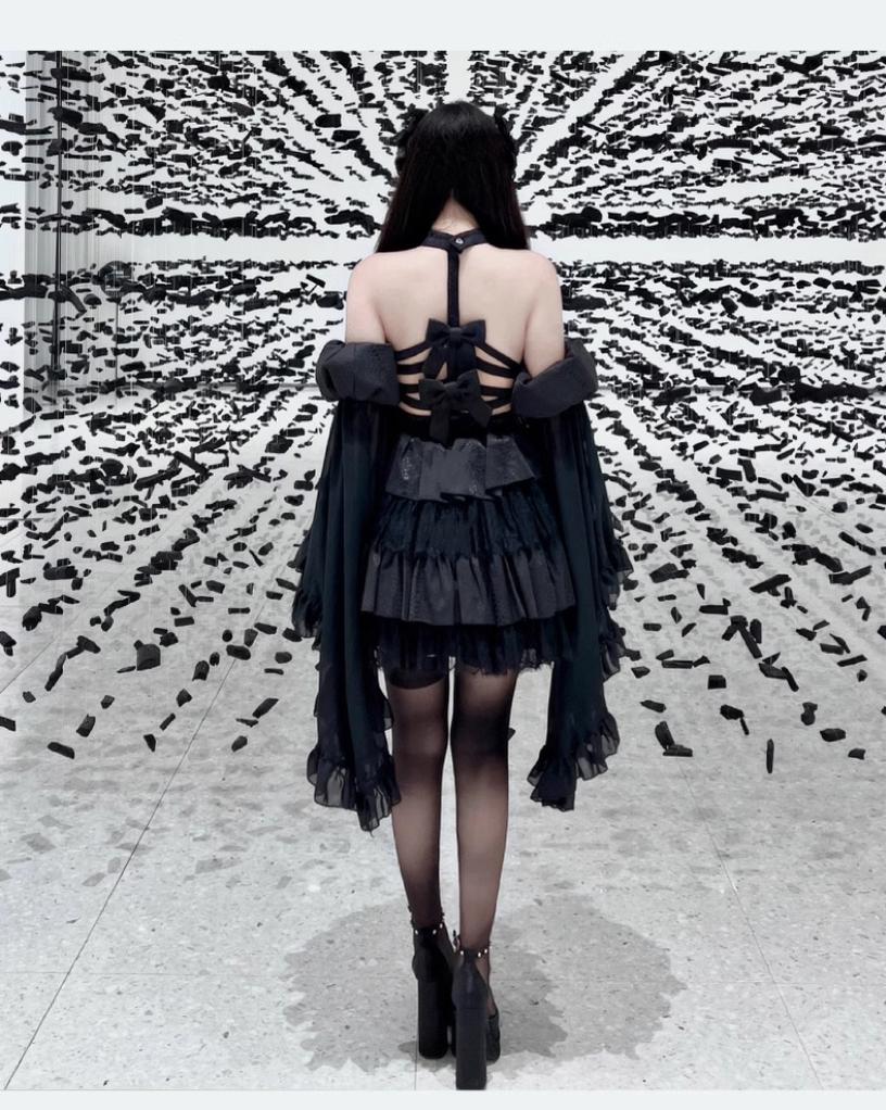 Gothic Lolita JSK Dress Snake Print Slimming Backless Dress