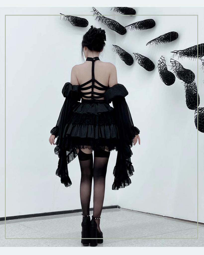 Gothic Lolita JSK Dress Snake Print Slimming Backless Dress
