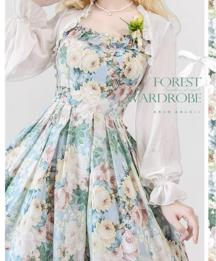 Vintage Lolita JSK Dress Summer Thin Dress