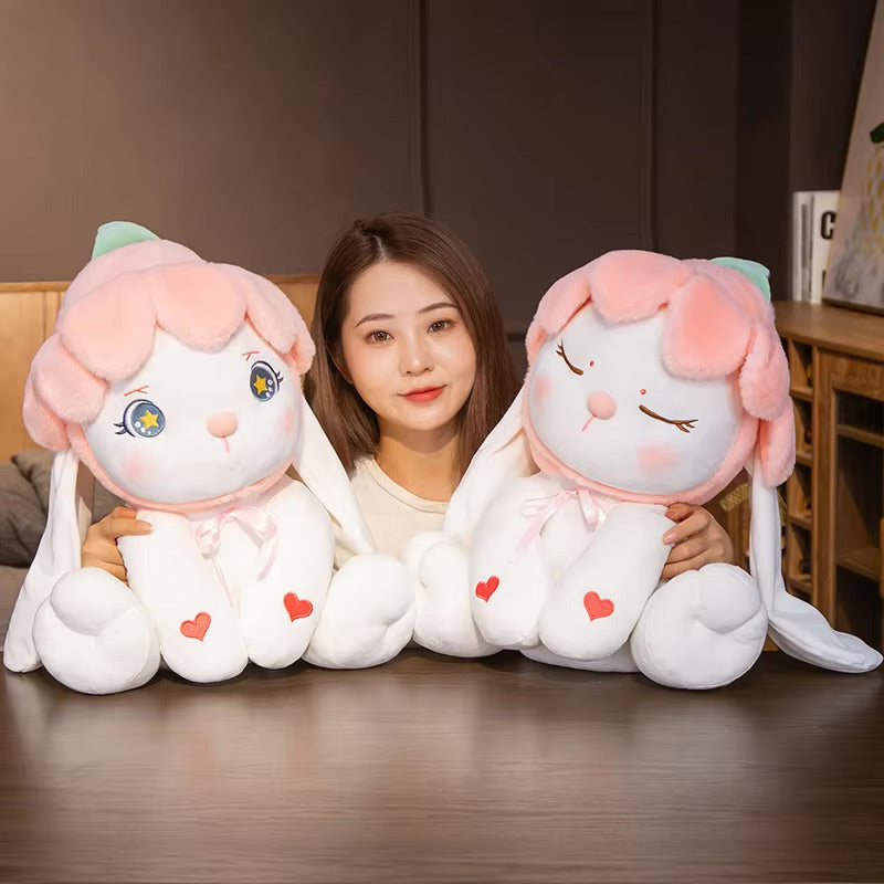 Flower Bonnet Bunny Plush