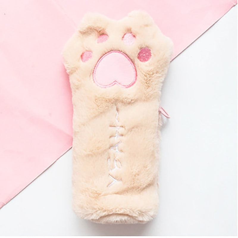 Furry Kitten Paw Pencil Case