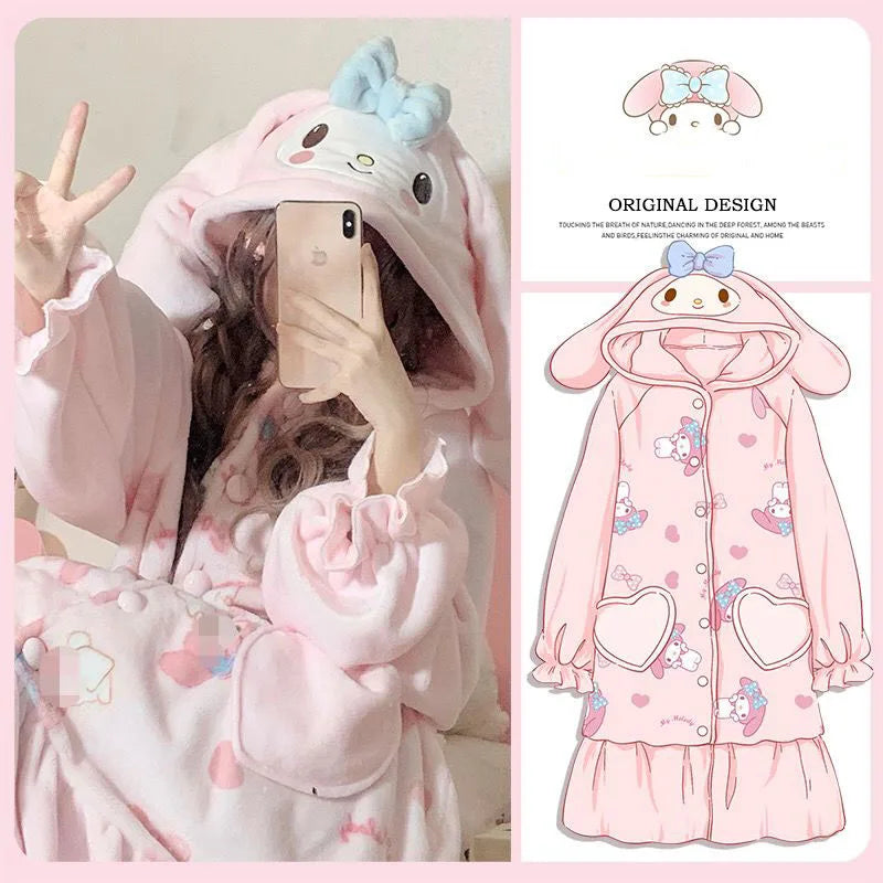 Fuzzy Pink Bunny Nighty