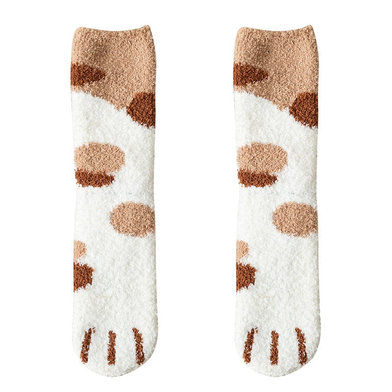 Fuzzy Neko Paw Socks