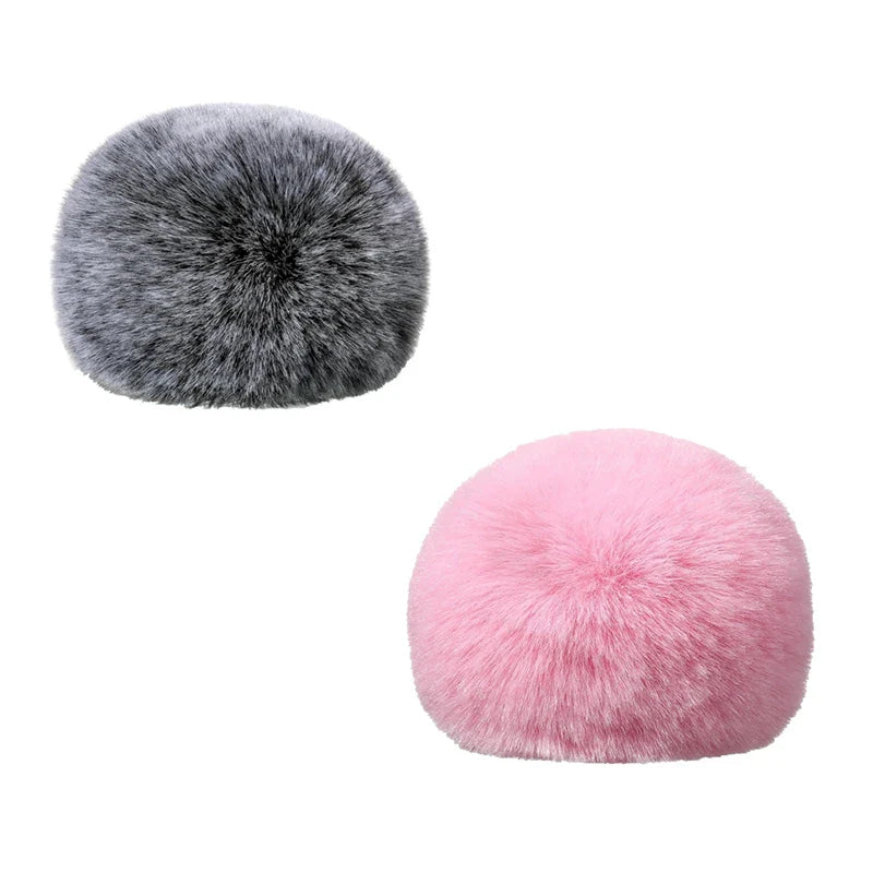 Fuzzy Pink Foam Microphone Dust Muff Cover