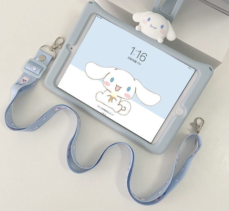 Happy Puppy iPad Case With Lanyard