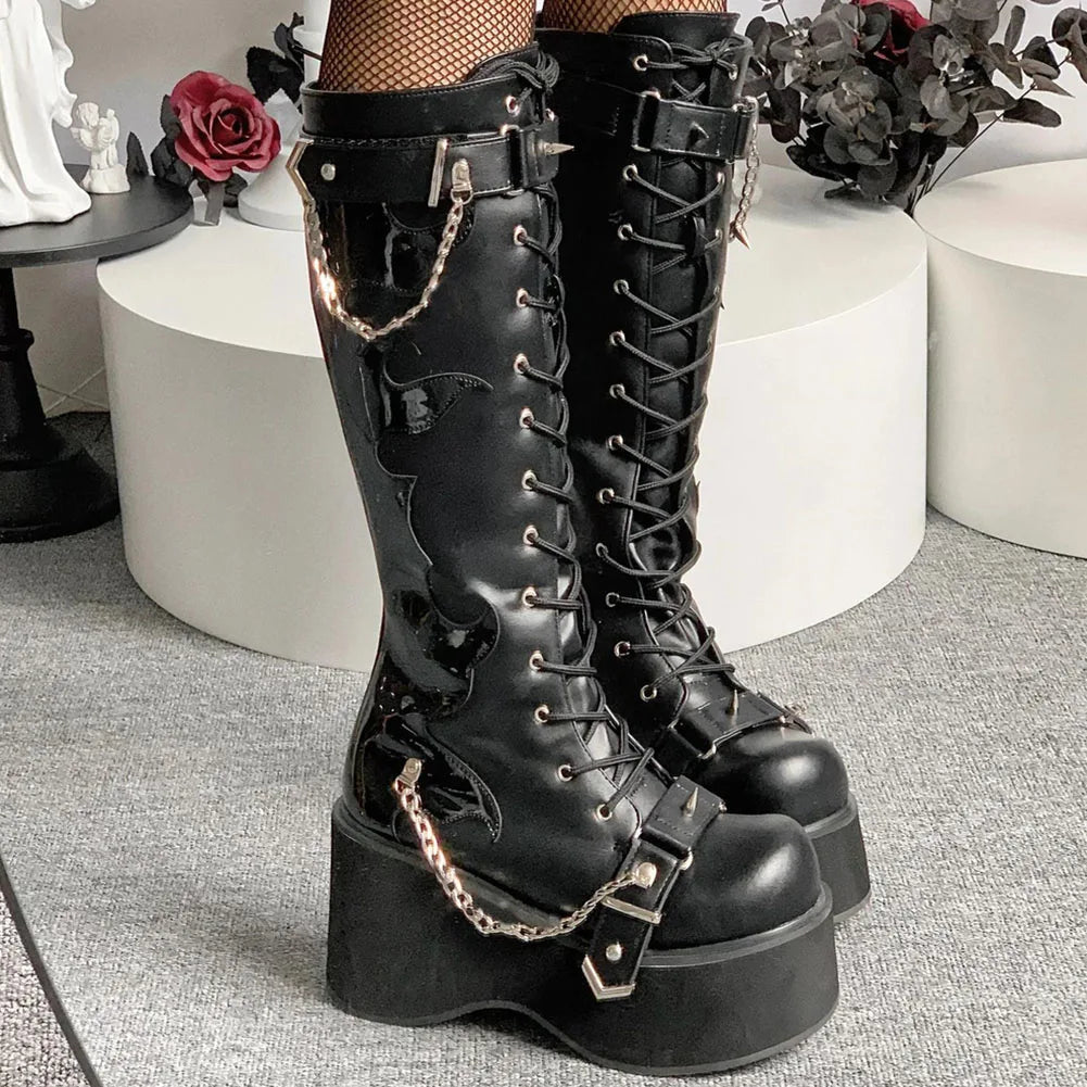 Inferno Platform Boots Black