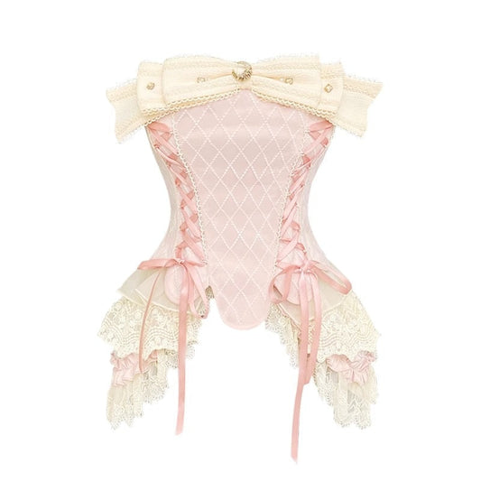 Victorian Ruffles & Lace Corset Skirt Set Corset