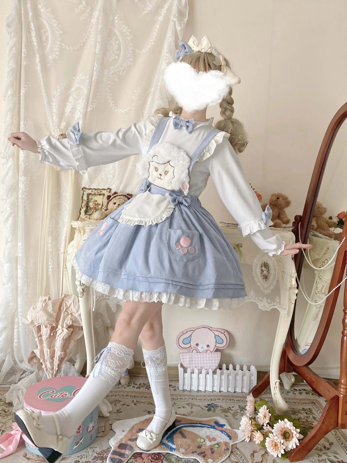 Kitsune Corudroy Suspender Dress