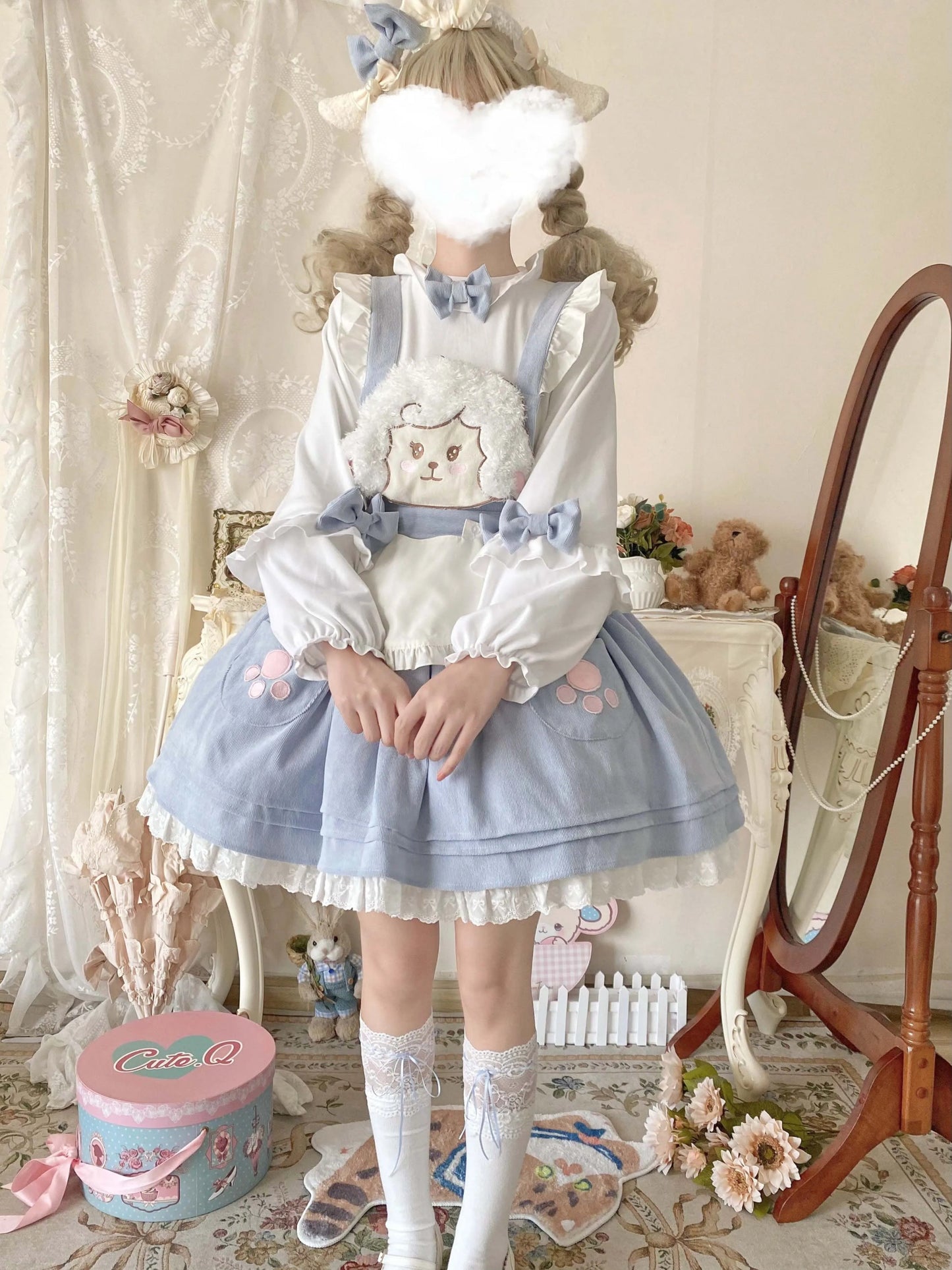 Kitsune Corudroy Suspender Dress