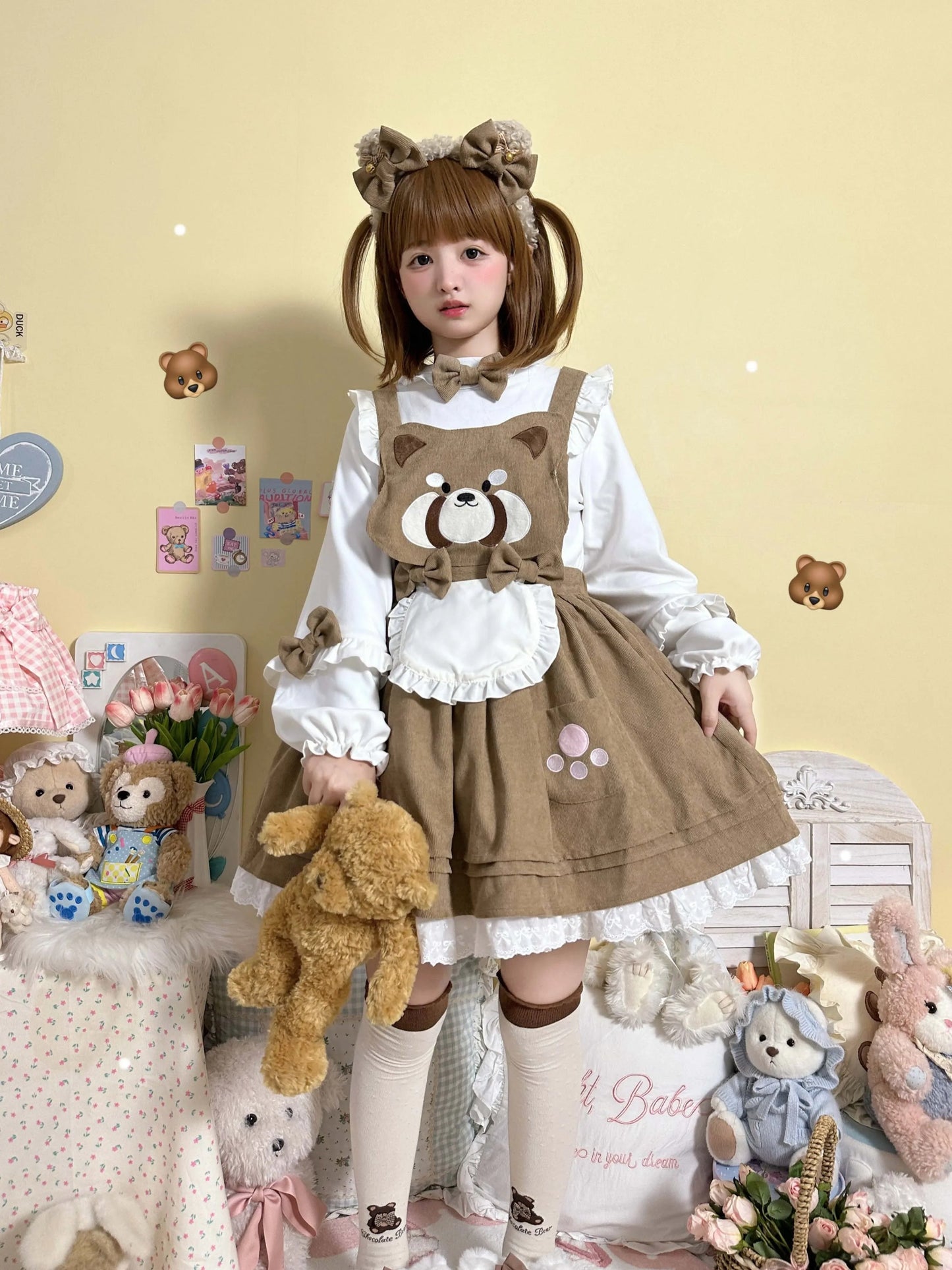 Kitsune Corudroy Suspender Dress Kitsune Dress