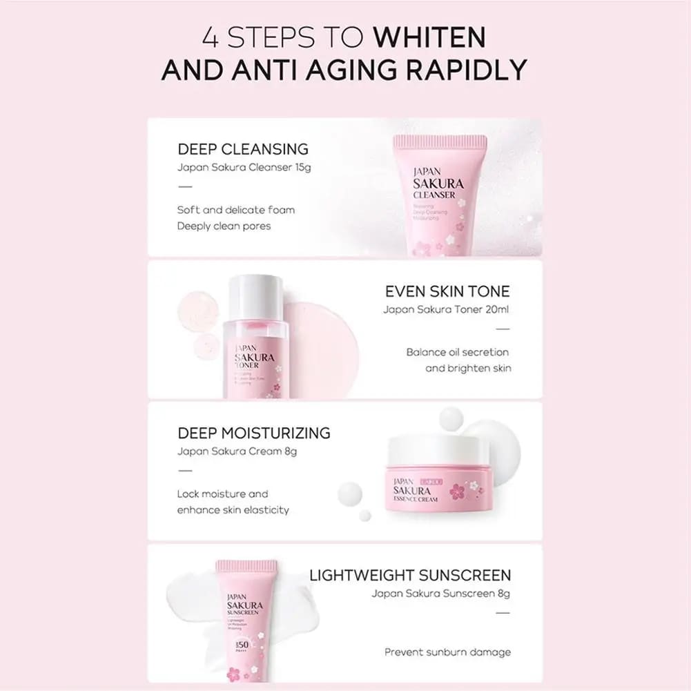 Korean Sakura Blossom Skin Care Sets
