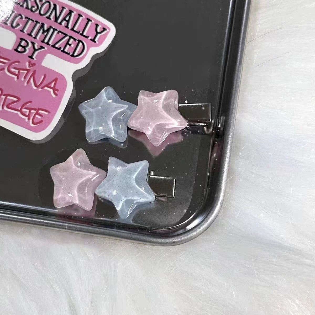 Pastel Candy Star Hair Clips