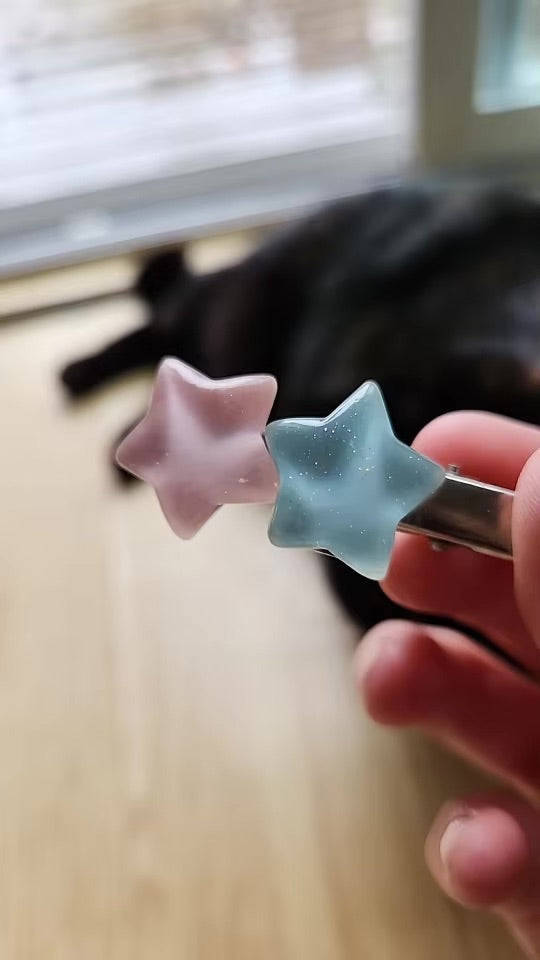 Pastel Candy Star Hair Clips