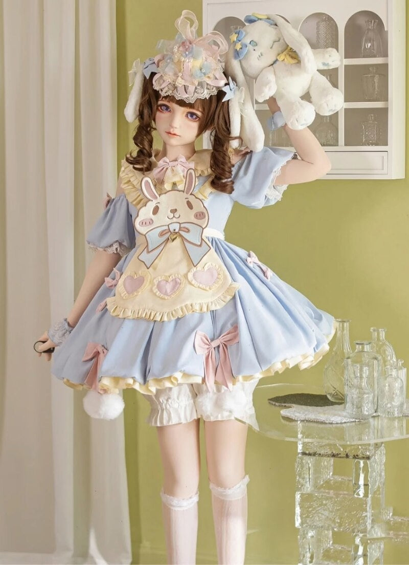 Pastel Easter Bunny Dress Blue