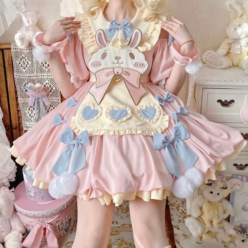 Pastel Easter Bunny Dress Pink