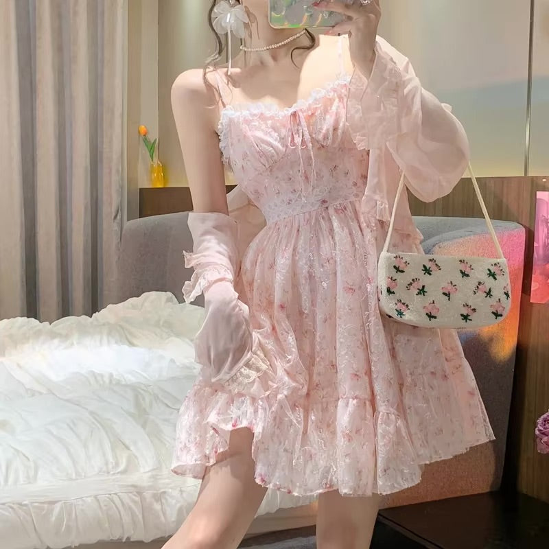Pink Floral Whimsy Dress