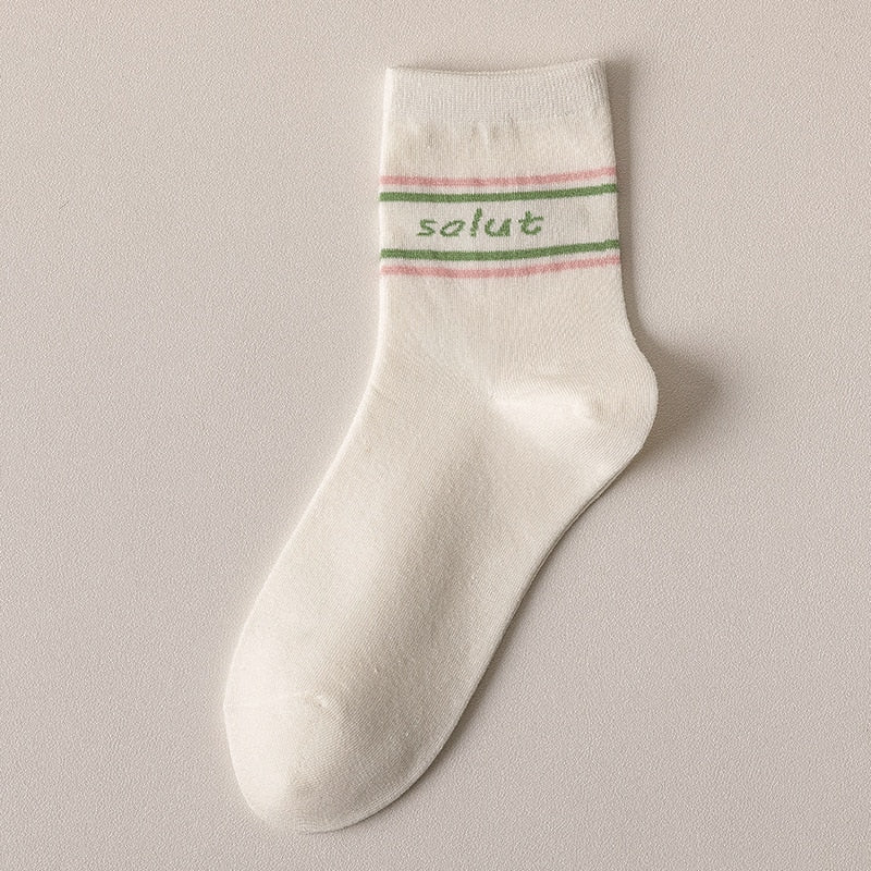 Pink Strawberry Cotton Socks 1