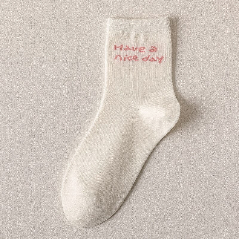 Pink Strawberry Cotton Socks 3