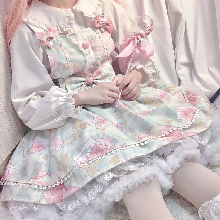 Pretty Piggy Dress Light Green