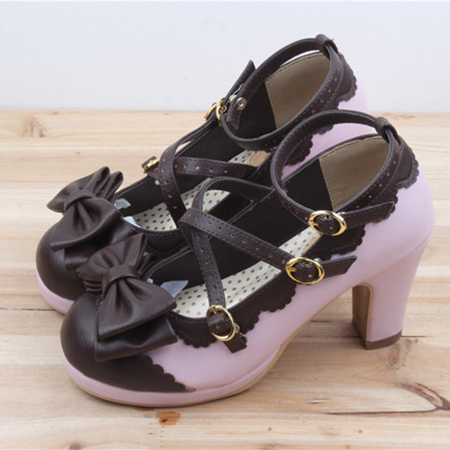 Pearl Embellished Heels Black Purple