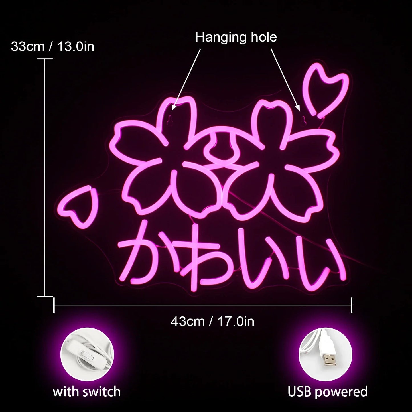 Sakura Flower Kawaii Neon Sign
