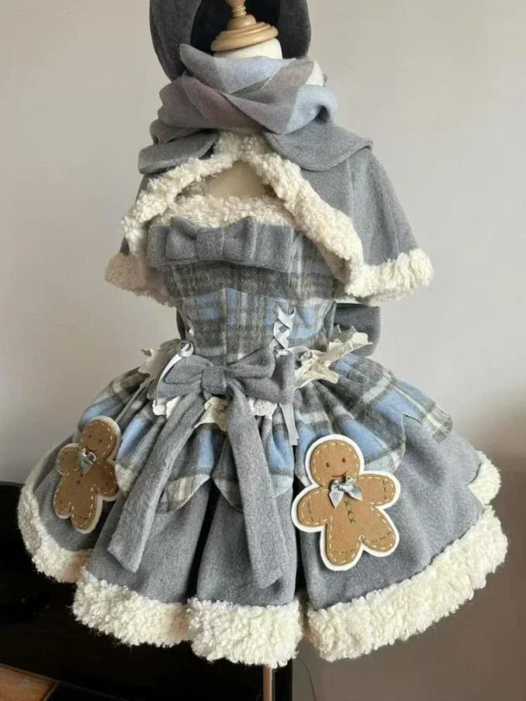 Tartan Gingerbread Dress Blue