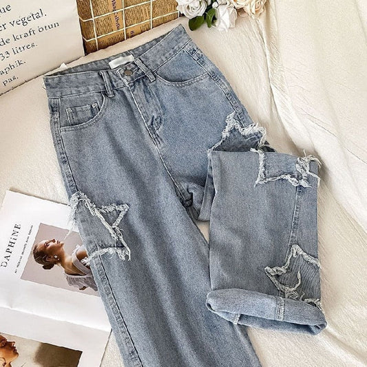 Star Patchwork Blue Jeans XXL