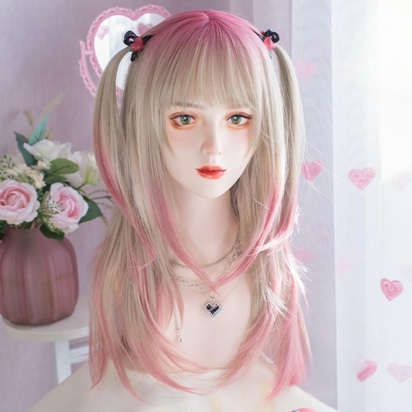 Two Tone Pink Cosplay Wig