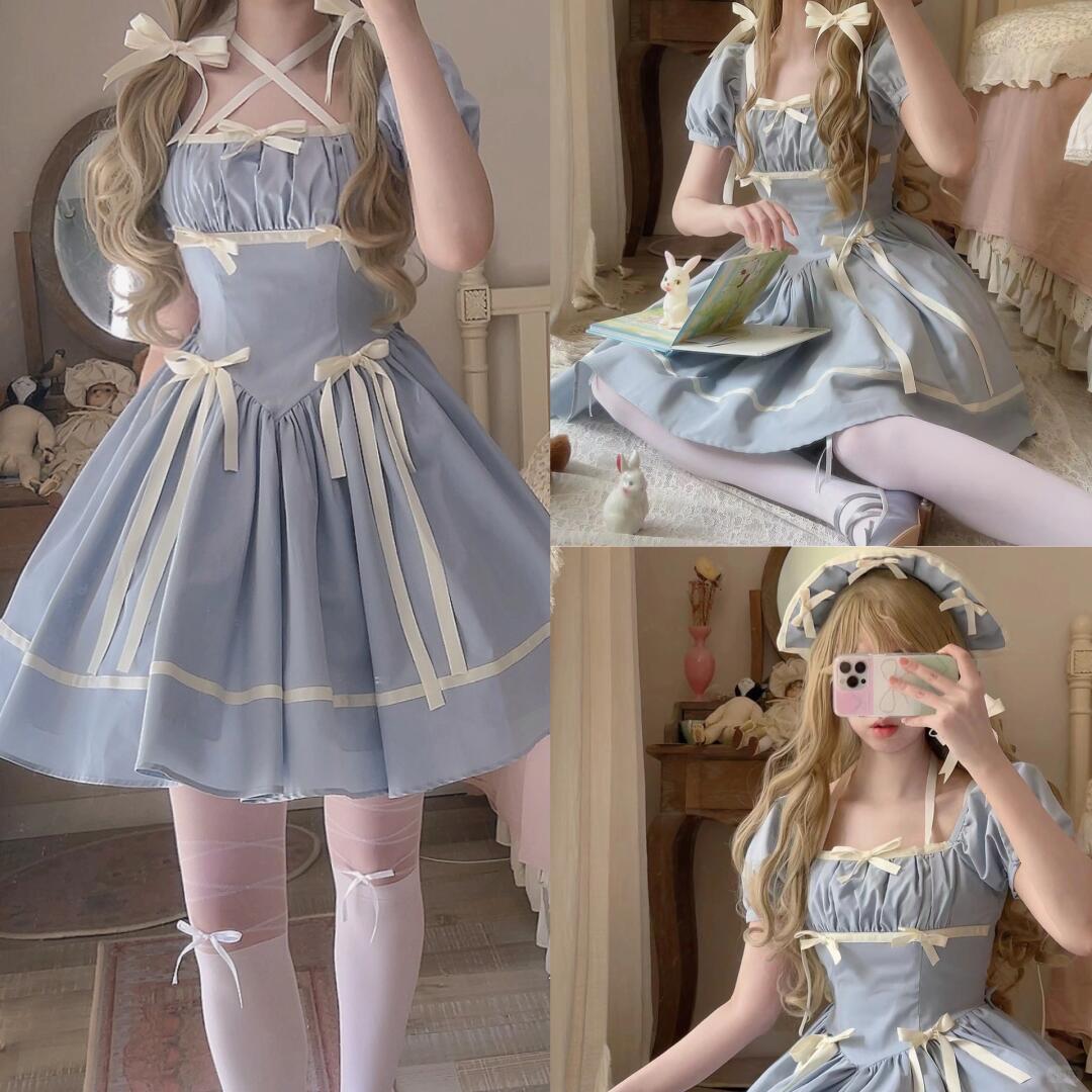 Doll Bows Straps Dress