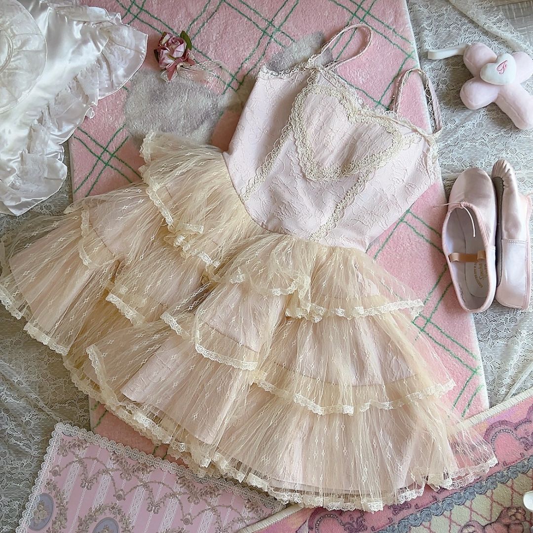 Leibala Doll Lace Mesh Lolita Dress
