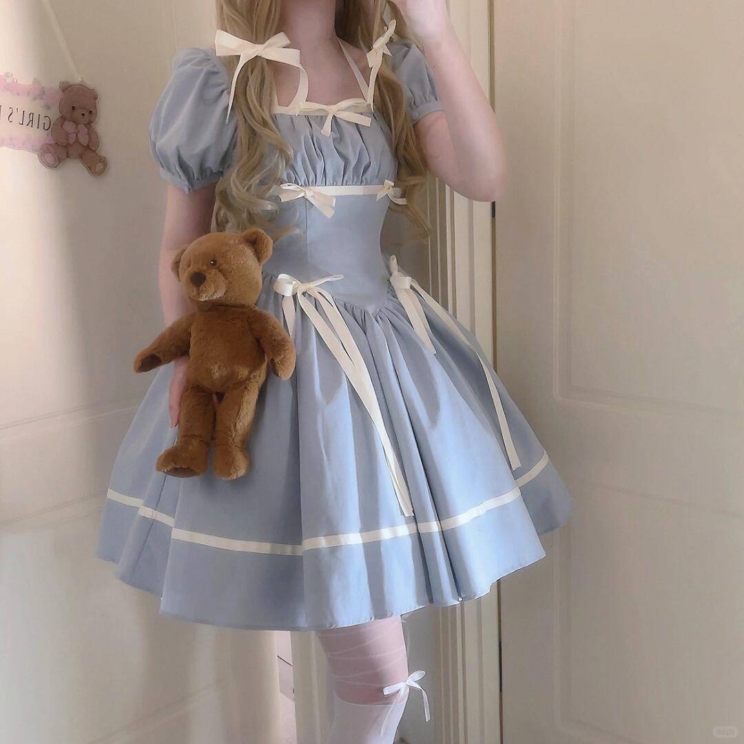 Doll Bows Straps Dress
