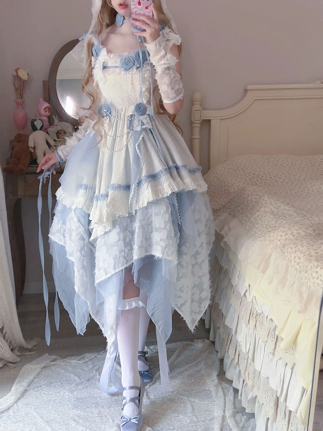Blue Wandering Lolita JSK Dress