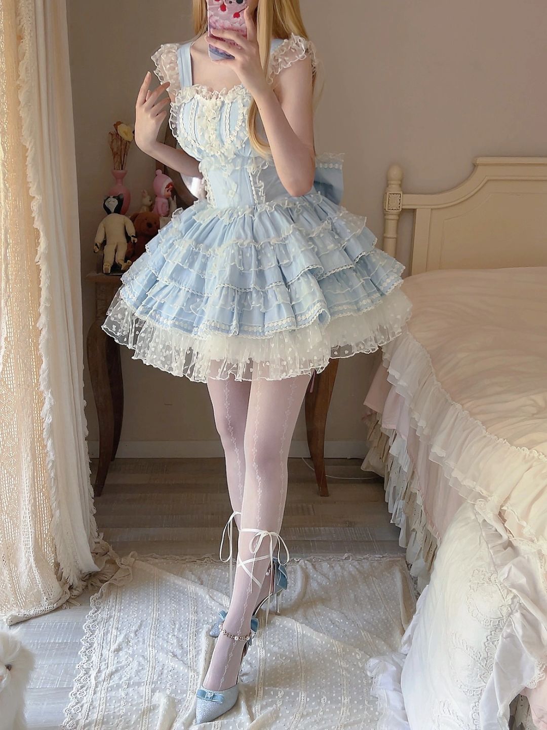 Praying Dopamine Blue Doll Lolita Dress