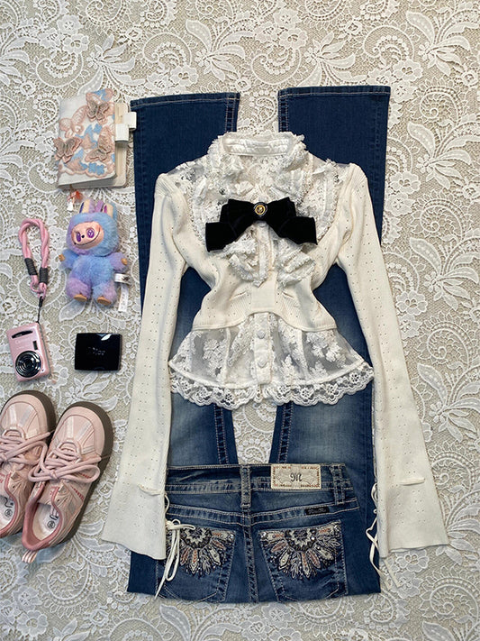 white stand-up collar shirt