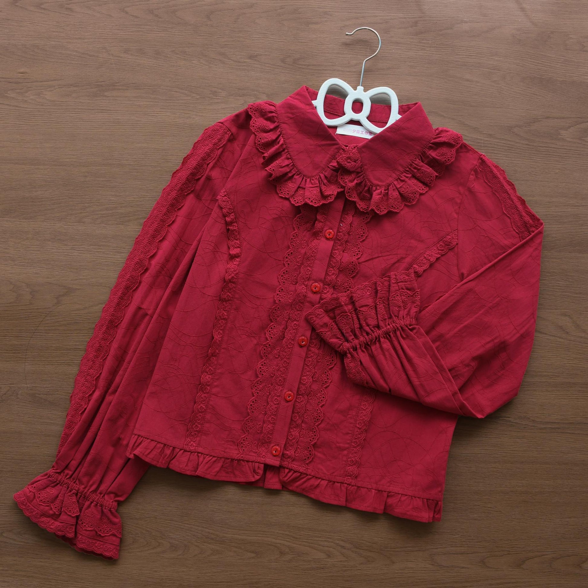 Kawaii Lolita Blouse Soft Girl Bubble Puff Sleeve