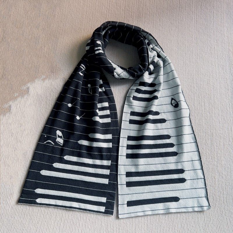 Piano keys scarf