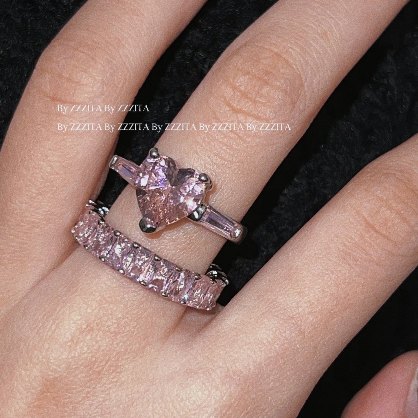 princess pink diamond kawaii ring