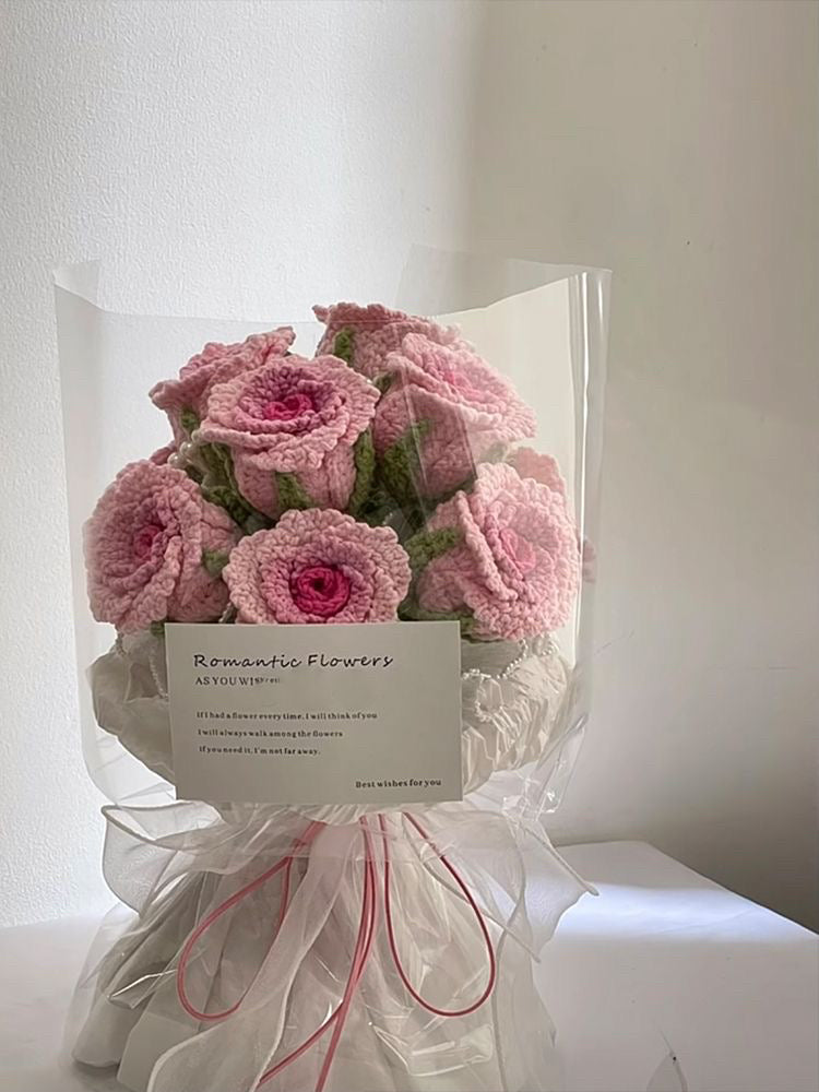 Valentine's Day handmade crochet rose