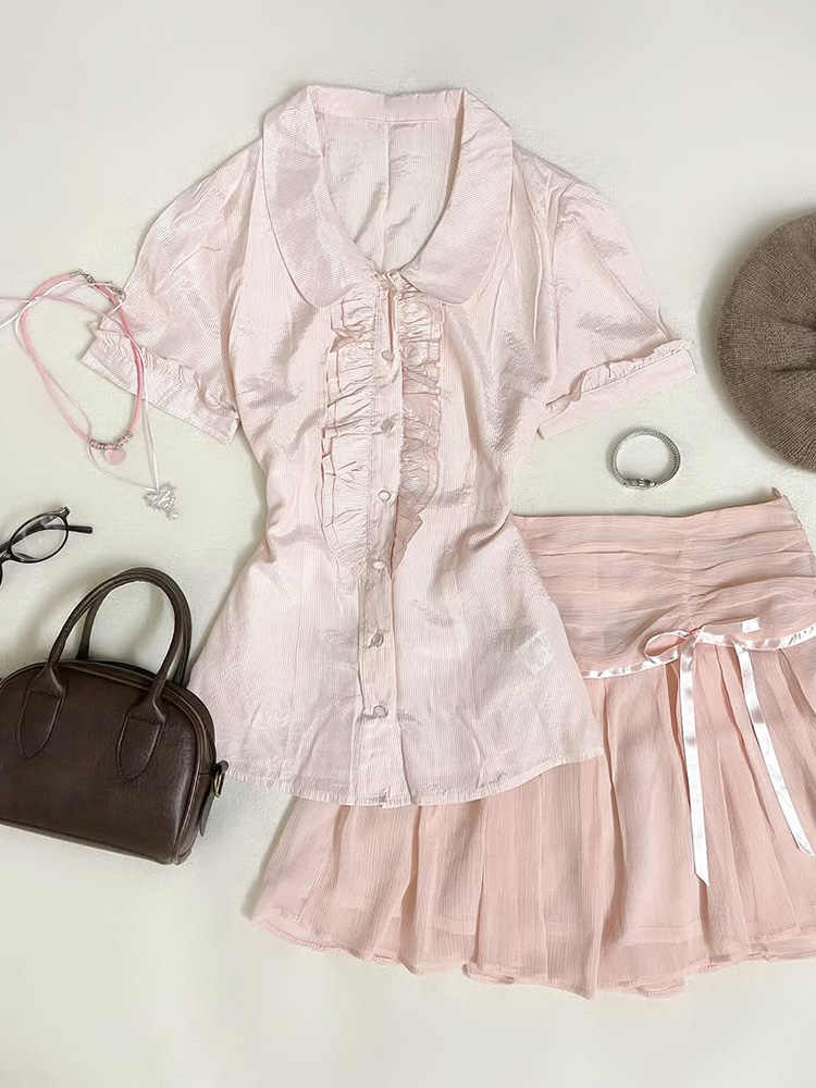 Vintage Girly Pink Shirt