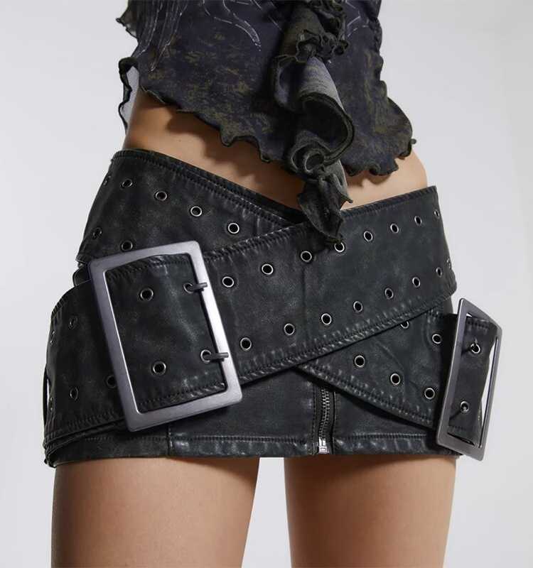 Baddie Heavy Leather Mini Skirt