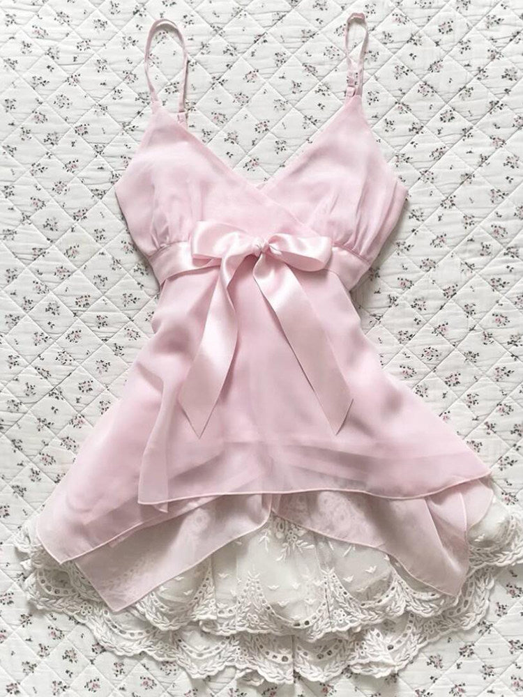 coquette pink mesh tank top