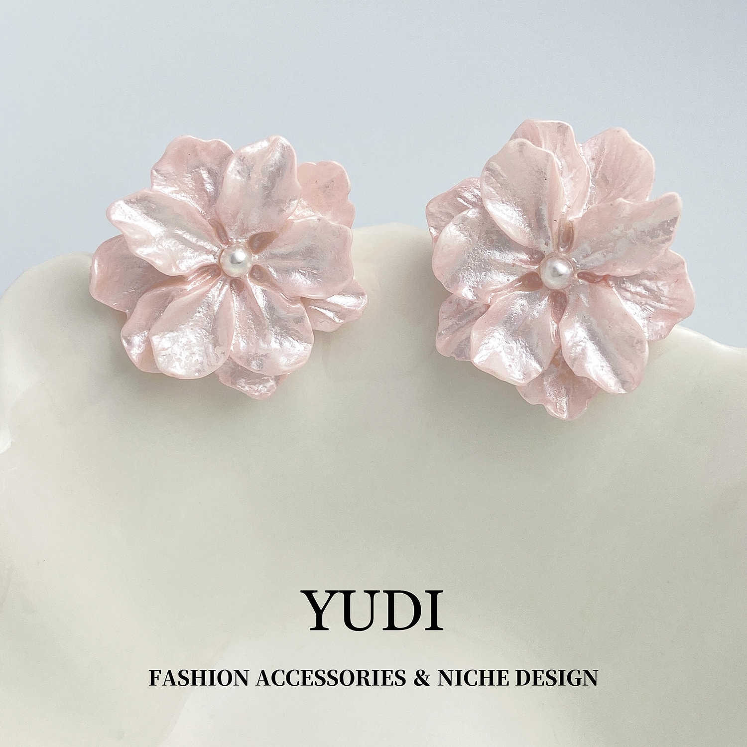 Fairy Pink Flower Earrings