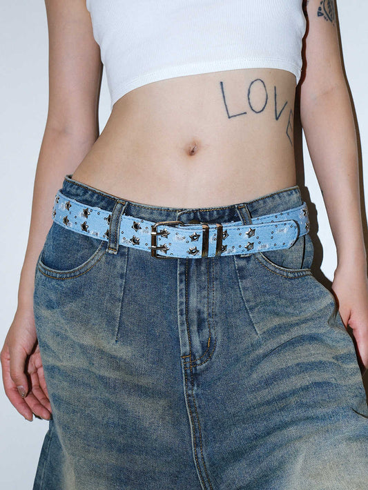 Y2K Sequined Star Belt